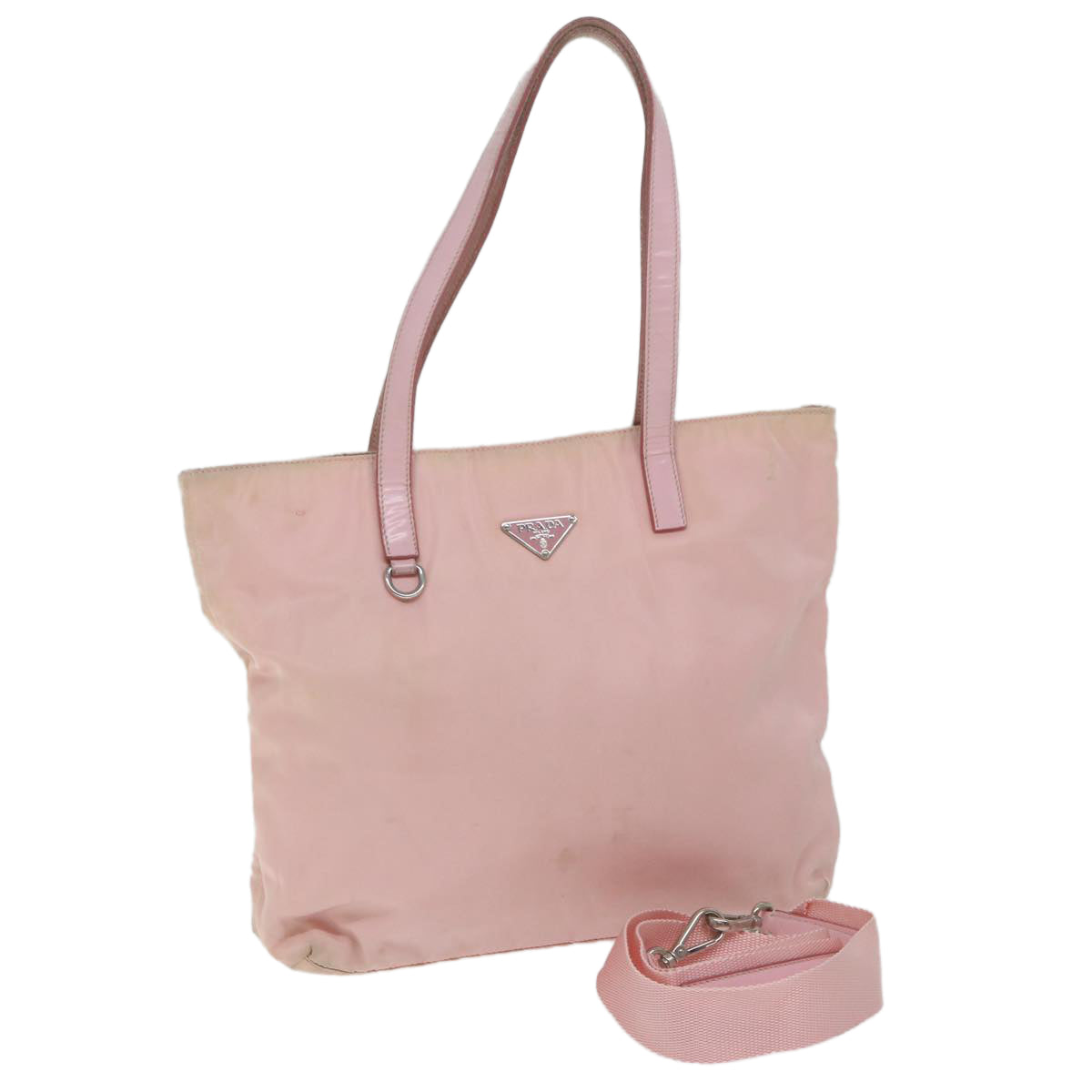 PRADA Tote Bag Nylon 2way Pink Auth 61897