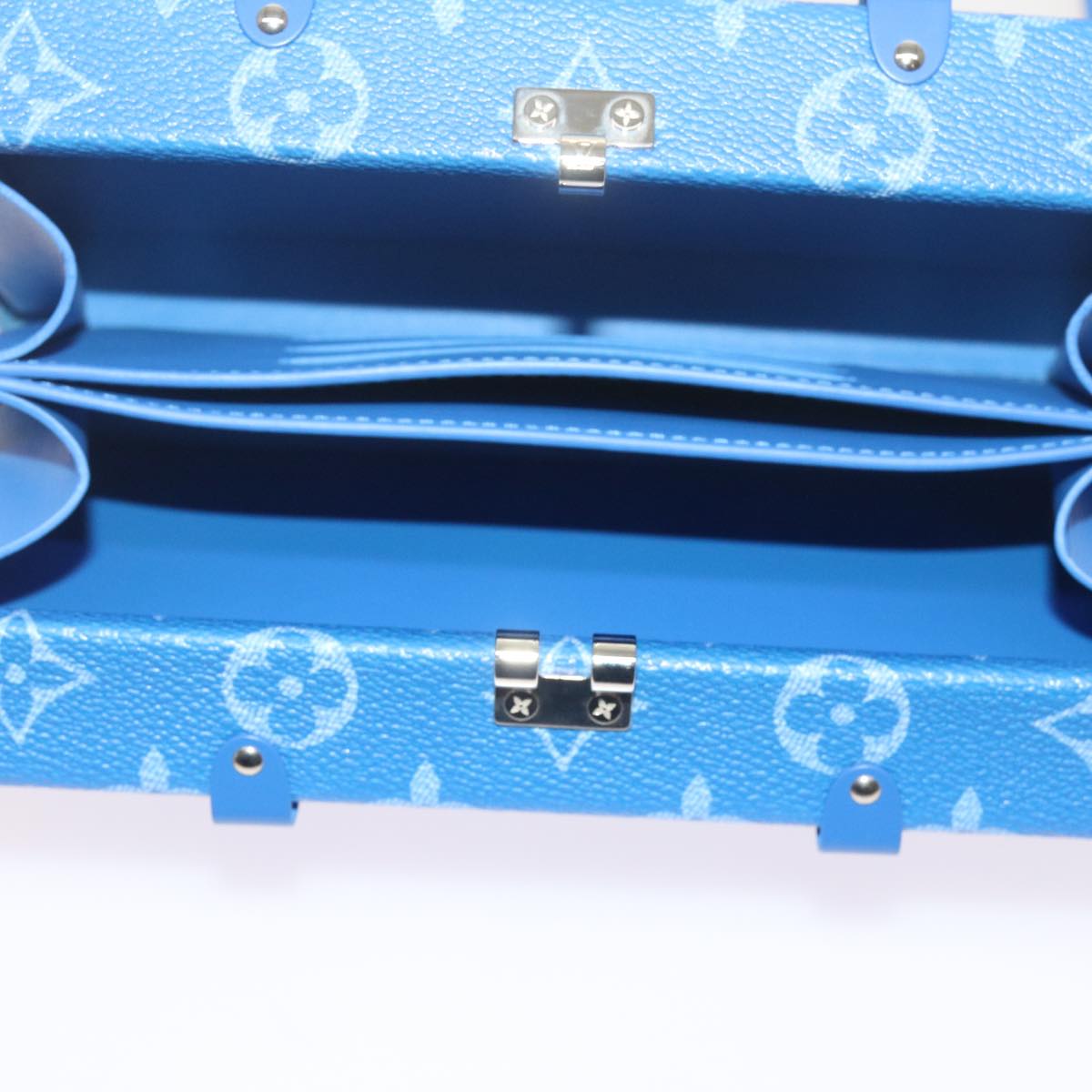 LOUIS VUITTON Monogram Clouds Wallet Trunk Clutch Bag Blue M20403 LV Auth 61941S