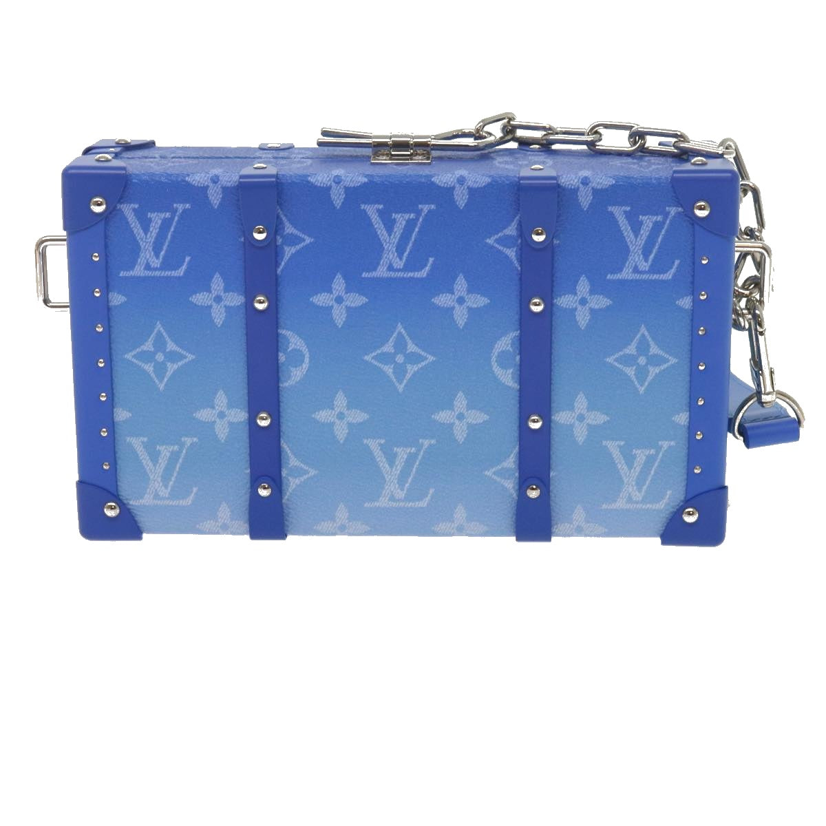 LOUIS VUITTON Monogram Clouds Wallet Trunk Clutch Bag Blue M20403 LV Auth 61941S - 0