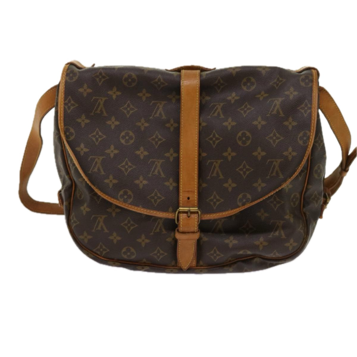 LOUIS VUITTON Monogram Saumur 35 Shoulder Bag M42254 LV Auth 61949 - 0