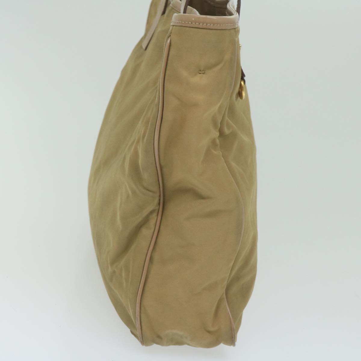 PRADA Hand Bag Nylon Beige Auth 61960