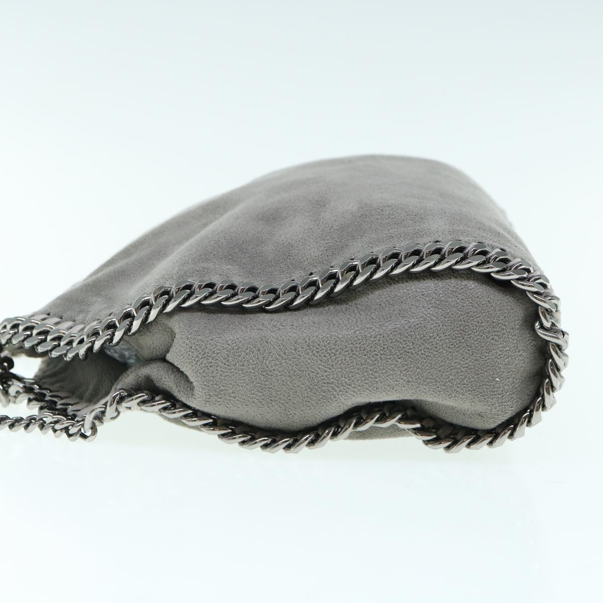 Stella MacCartney Chain Falabella Shoulder Bag Suede Gray Auth 62028