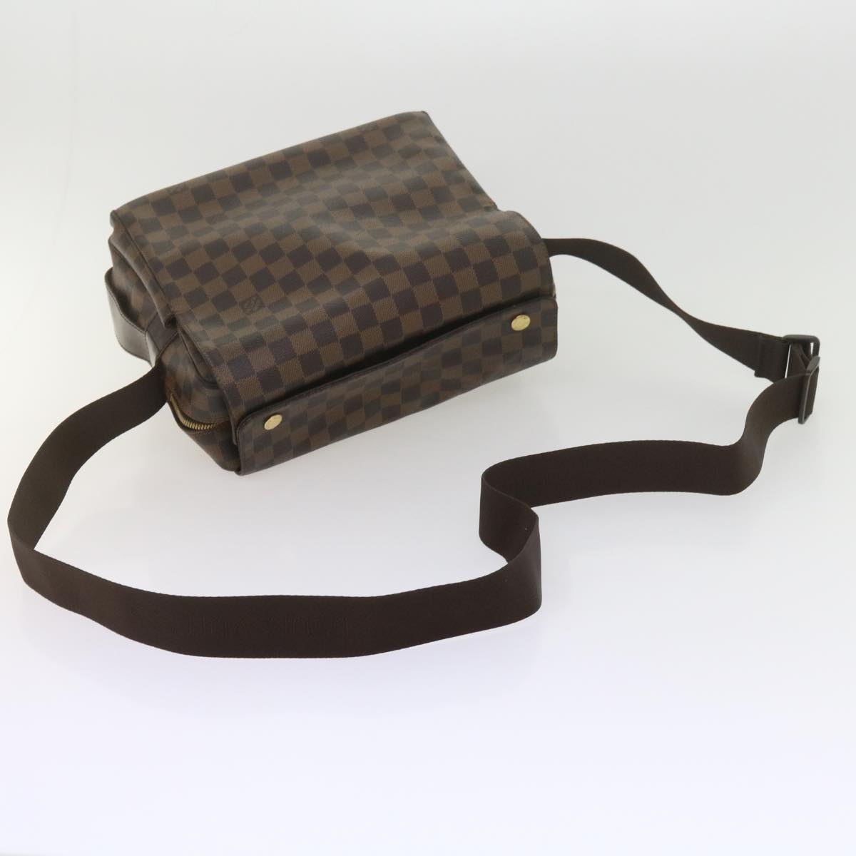 LOUIS VUITTON Damier Ebene Naviglio Shoulder Bag N45255 LV Auth 62052