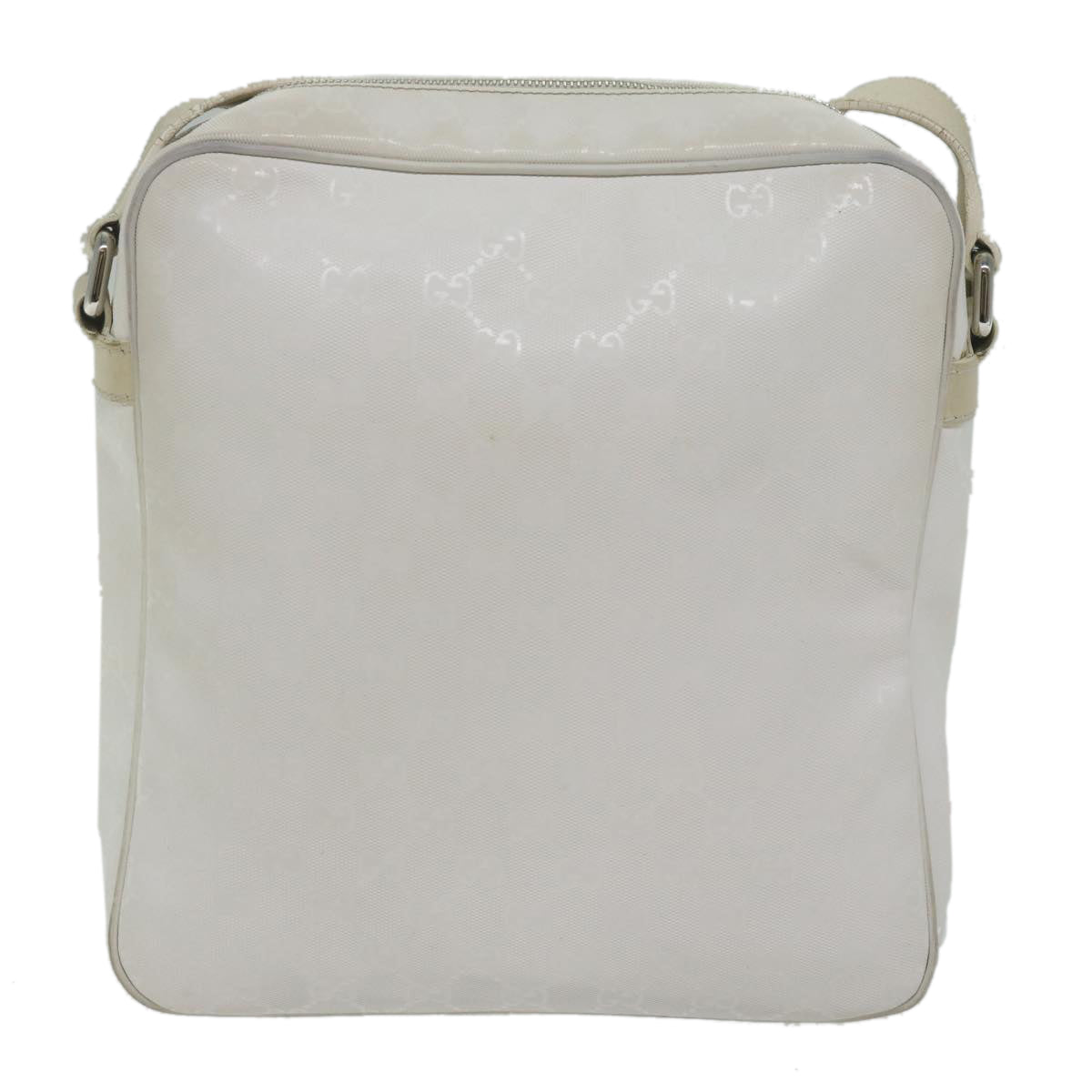 GUCCI GG implementation Shoulder Bag White 201448 Auth 62086 - 0