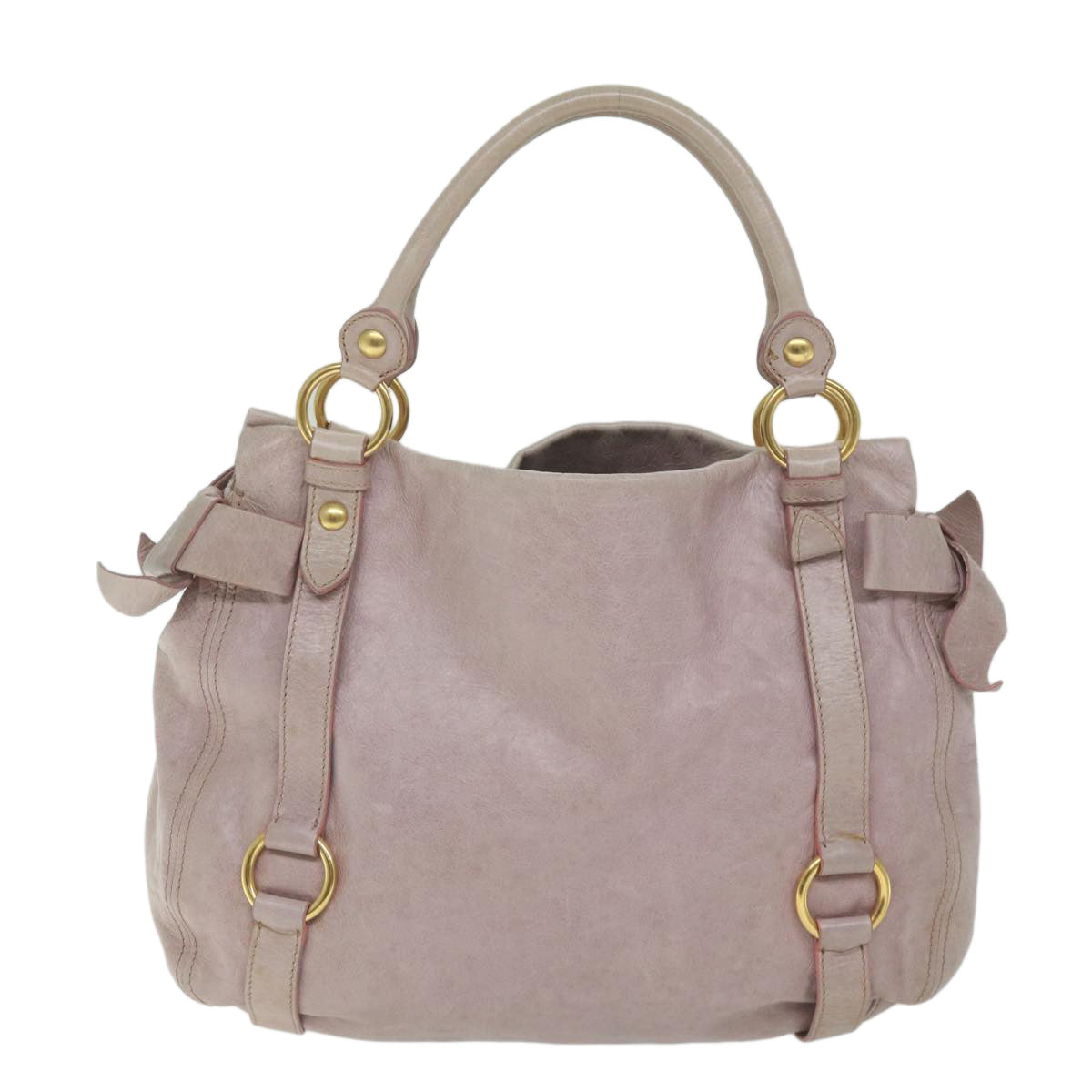 Miu Miu Shoulder Bag Leather Pink Auth 62099 - 0