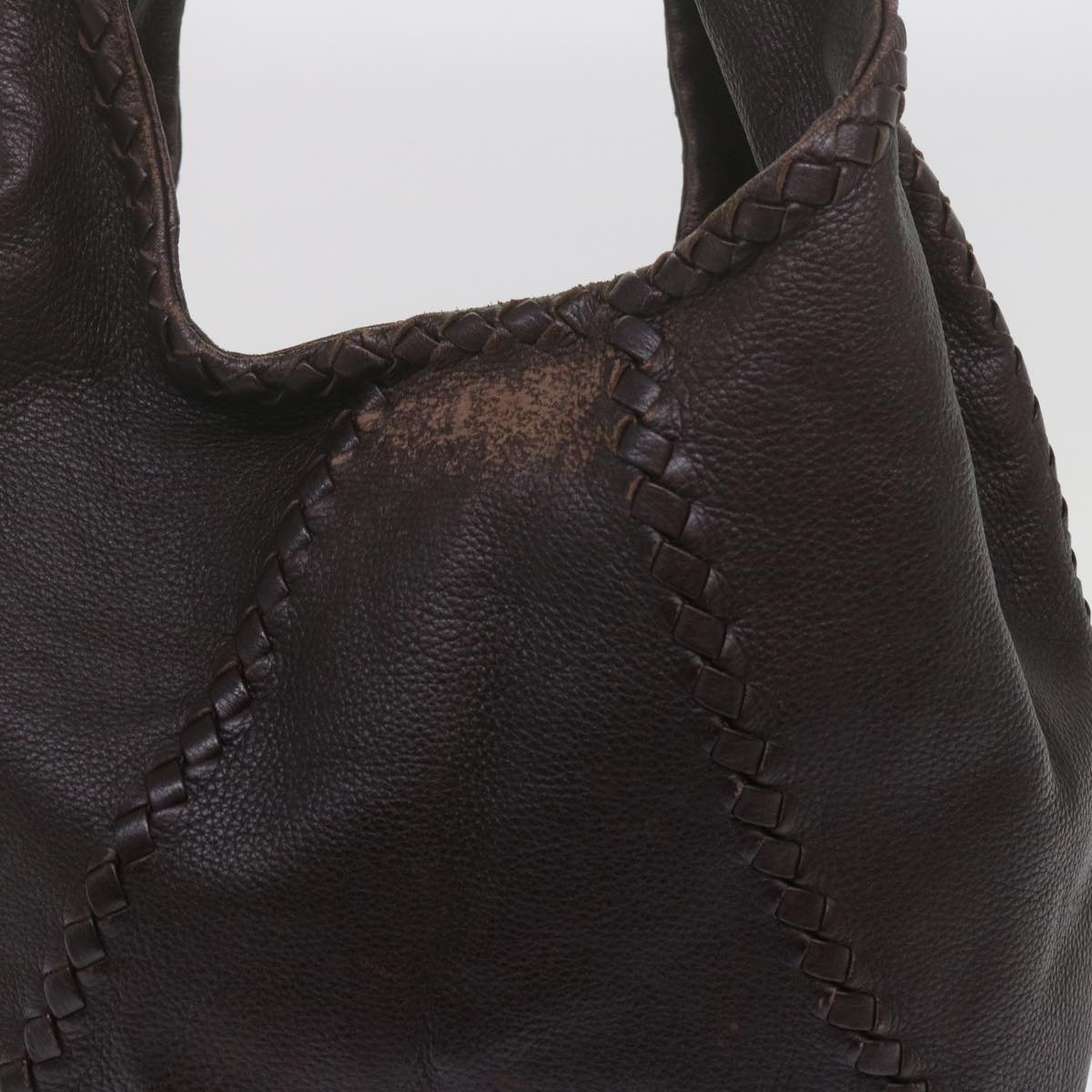BOTTEGA VENETA INTRECCIATO Shoulder Bag Leather Brown Auth 62100 - 0