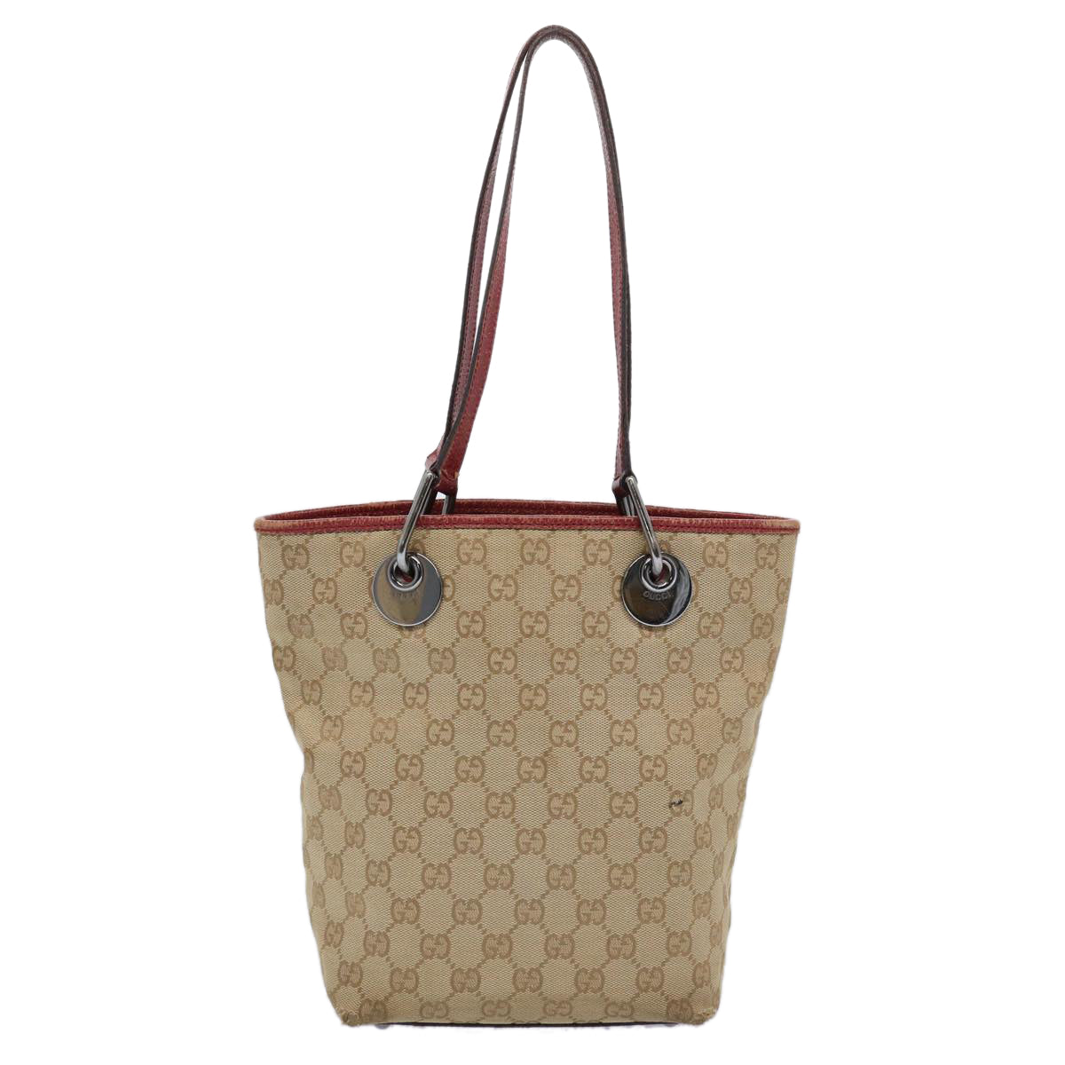 GUCCI GG Canvas Tote Bag Beige 120840 Auth 62102 - 0