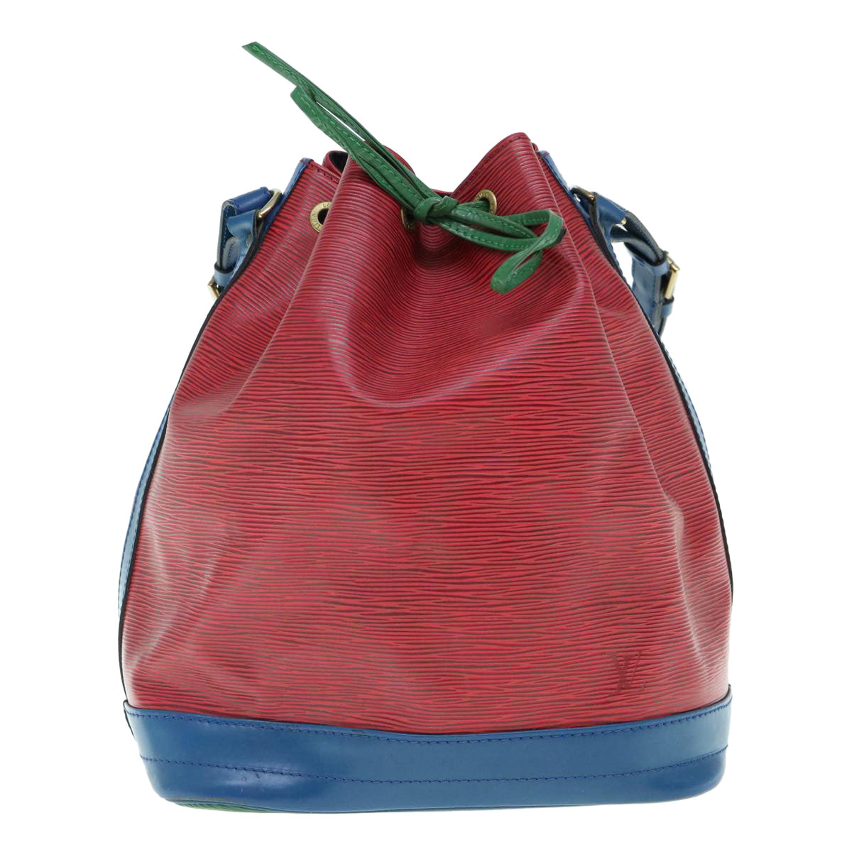 LOUIS VUITTON Epi Trico Color Noe Bag Red Blue Green M44084 LV Auth 62124