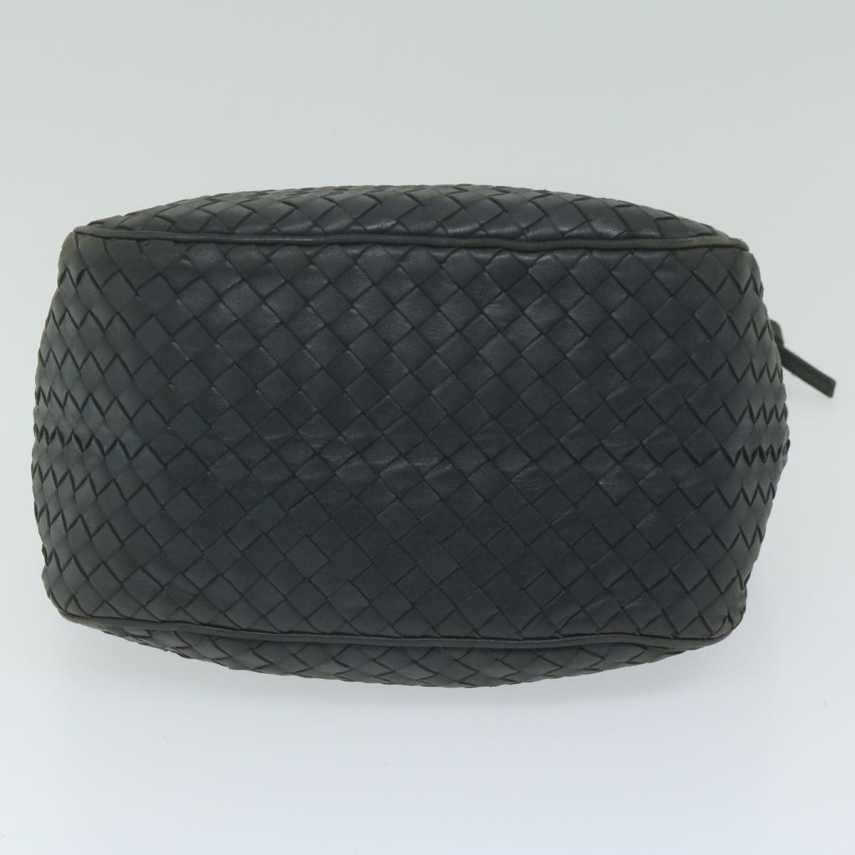 BOTTEGAVENETA INTRECCIATO Shoulder Bag Leather Black Auth 62130