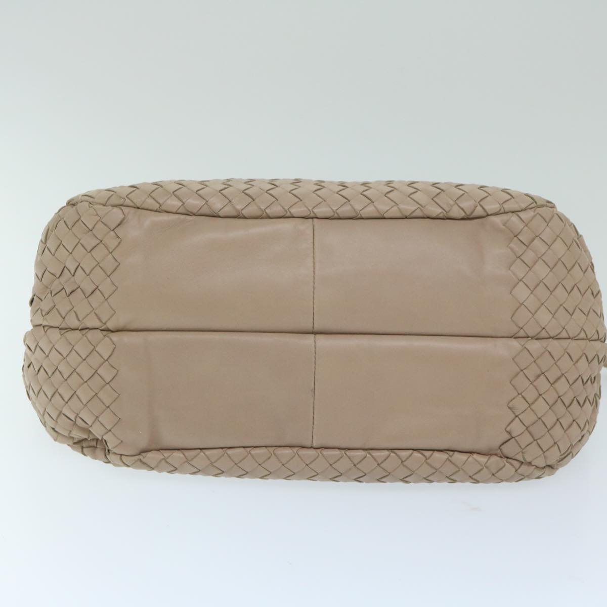 BOTTEGAVENETA INTRECCIATO Campana Hand Bag Leather Beige Auth 62138
