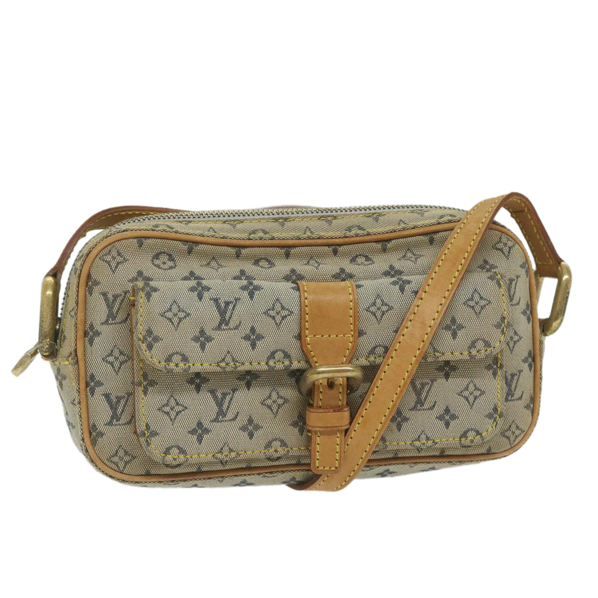 LOUIS VUITTON Monogram Mini Juliet MM Shoulder Bag Blue M92004 LV Auth 62170