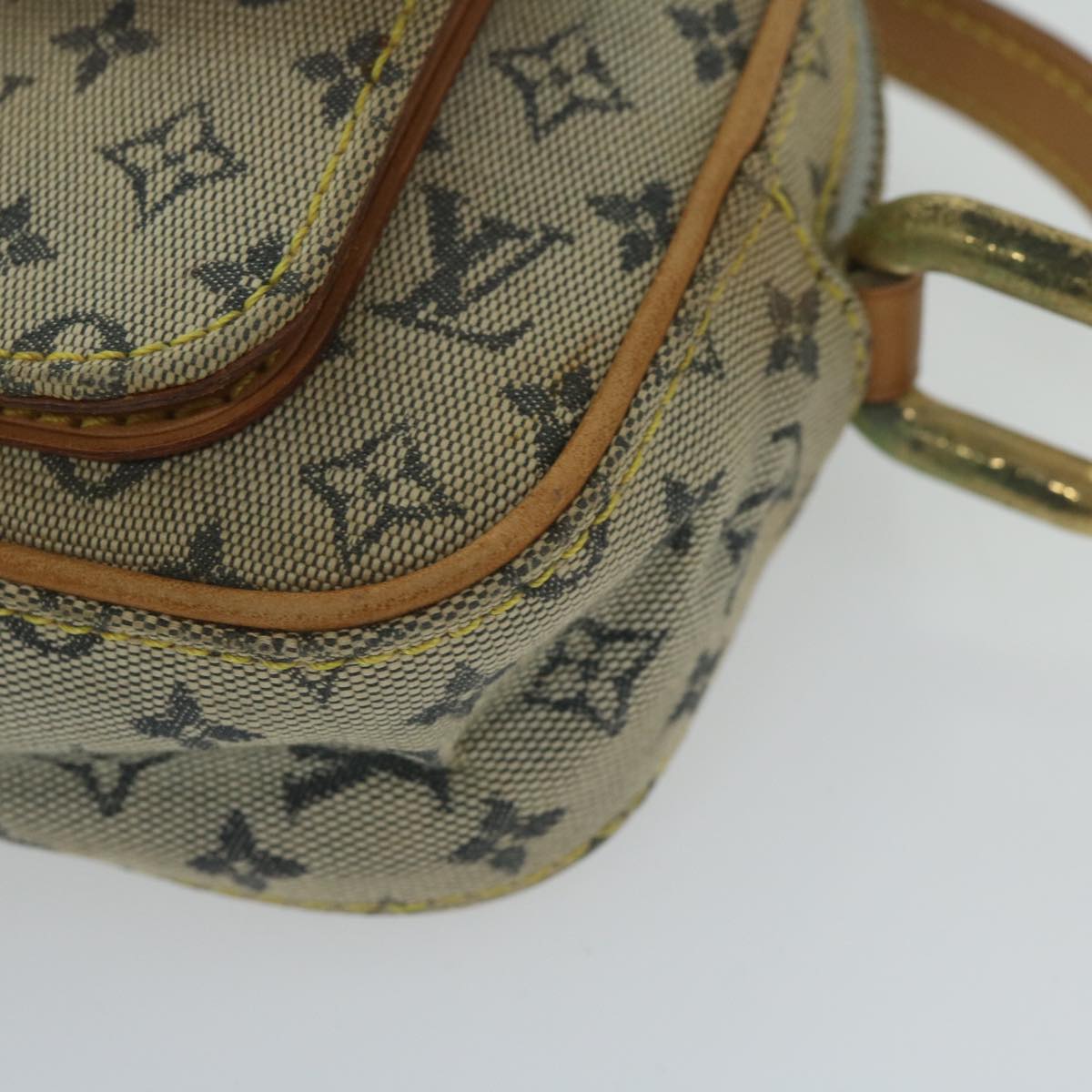 LOUIS VUITTON Monogram Mini Juliet MM Shoulder Bag Blue M92004 LV Auth 62170