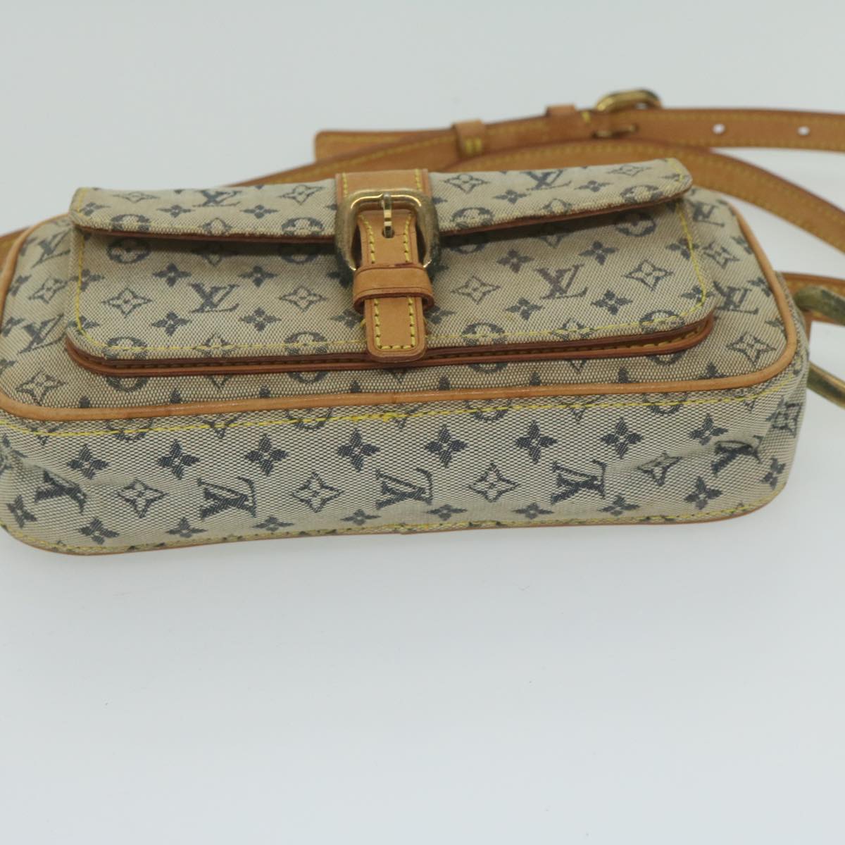 LOUIS VUITTON Monogram Mini Juliet MM Shoulder Bag Blue M92004 LV Auth 62170