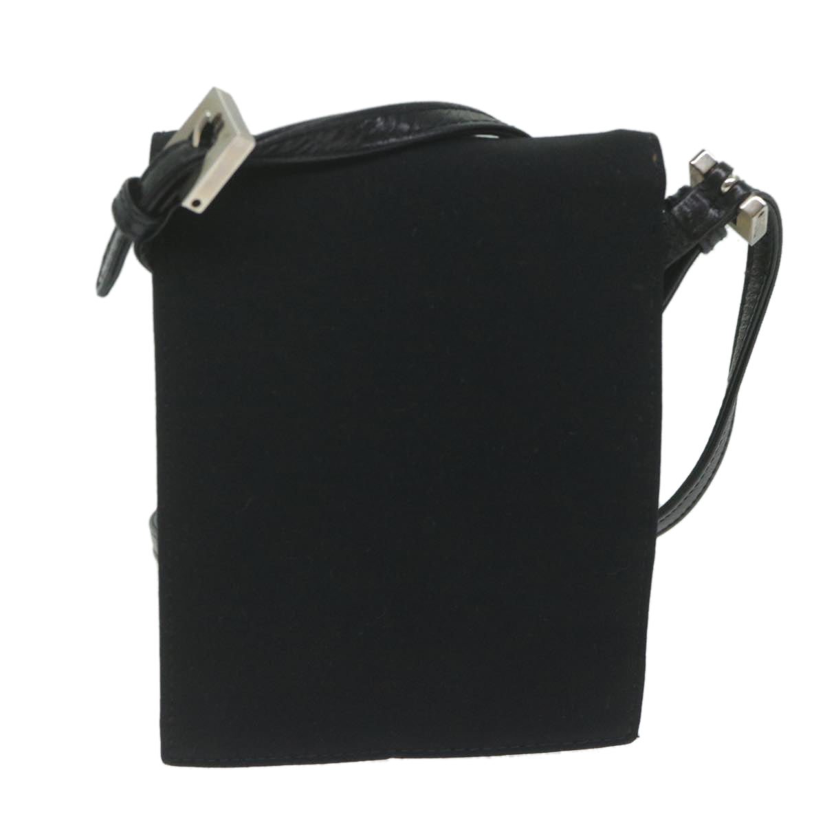 FENDI Mamma Shoulder Bag Nylon Black Auth 62178 - 0