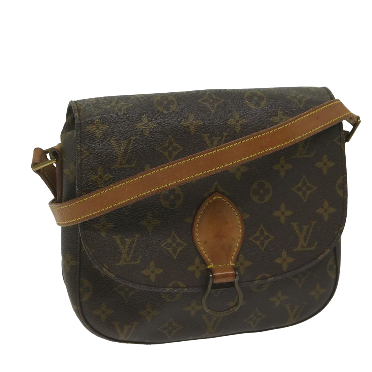 LOUIS VUITTON Monogram Saint Cloud GM Shoulder Bag M51242 LV Auth 62181