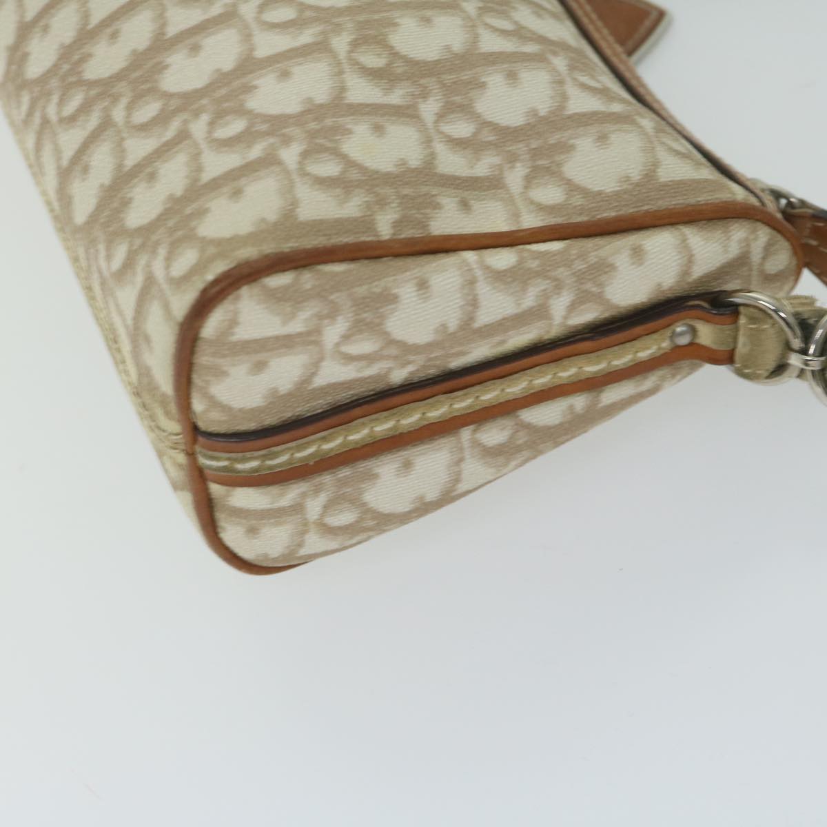 Christian Dior Trotter Romantic Shoulder Bag Beige 03 BO 1006 Auth 62190