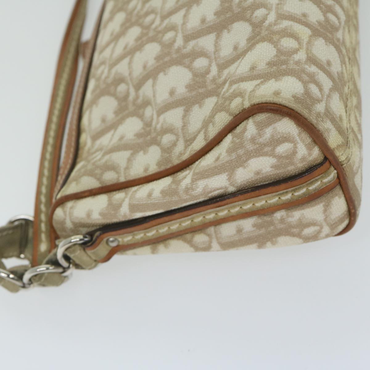 Christian Dior Trotter Romantic Shoulder Bag Beige 03 BO 1006 Auth 62190