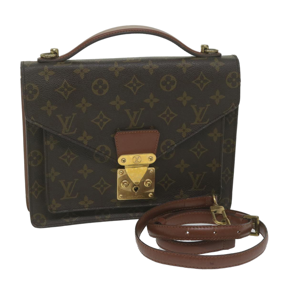 LOUIS VUITTON Monogram Monceau 26 Shoulder Bag 2way M51187 LV Auth 62192