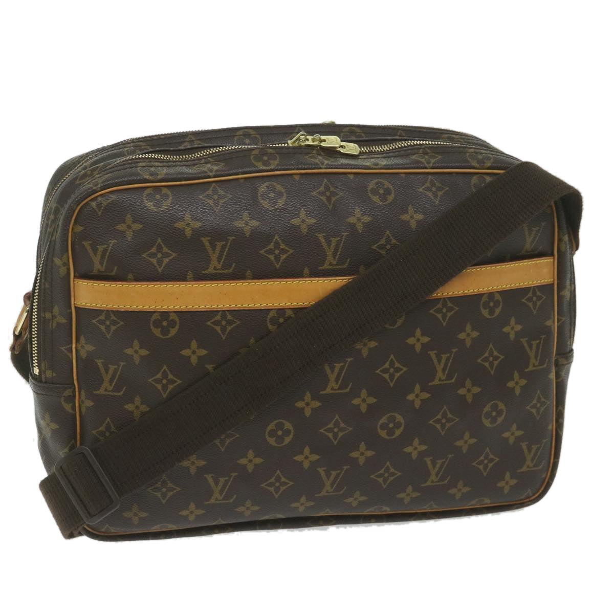 LOUIS VUITTON Monogram Reporter GM Shoulder Bag M45252 LV Auth 62211