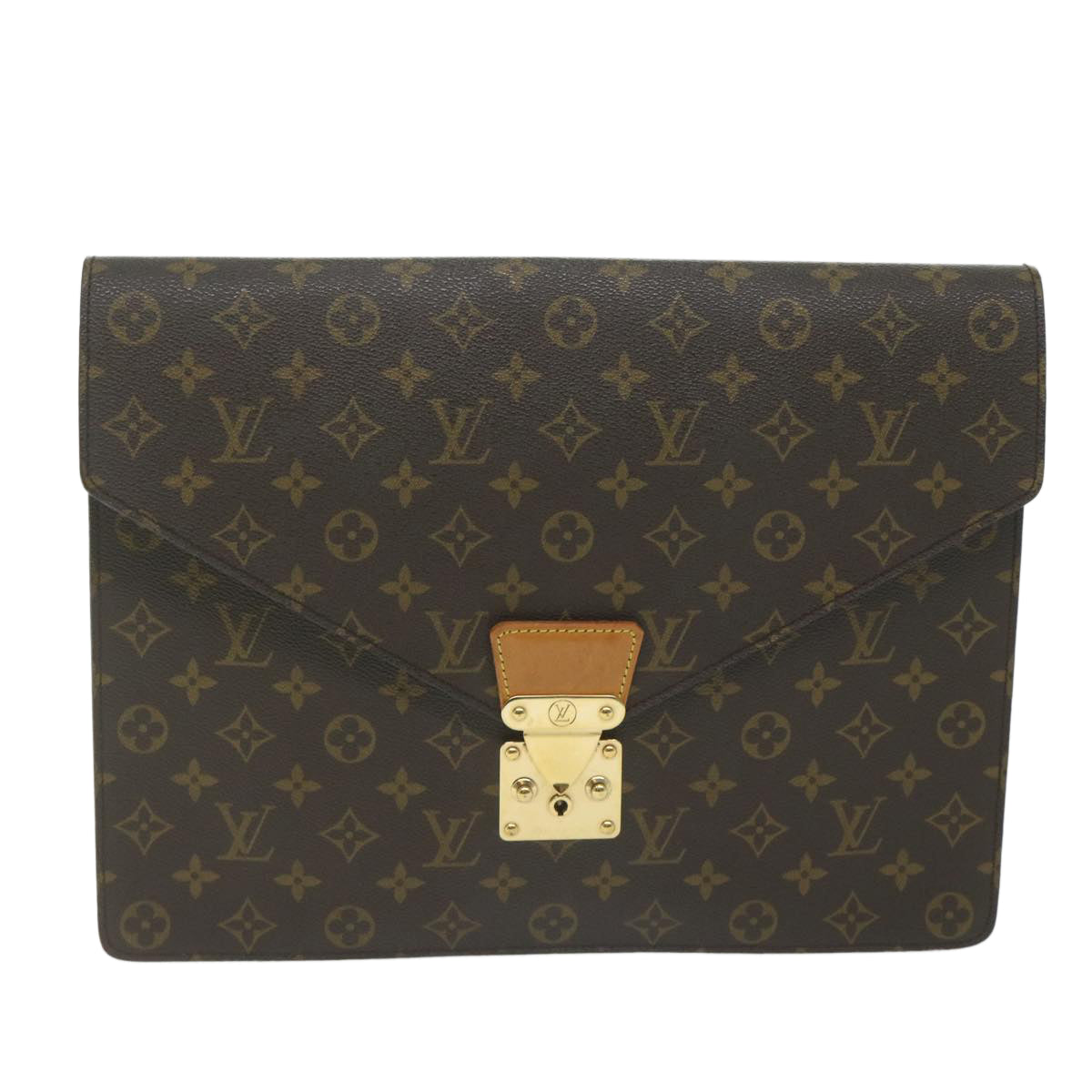 LOUIS VUITTON Monogram Porte Documents Senatur Briefcase M53335 LV Auth 62212