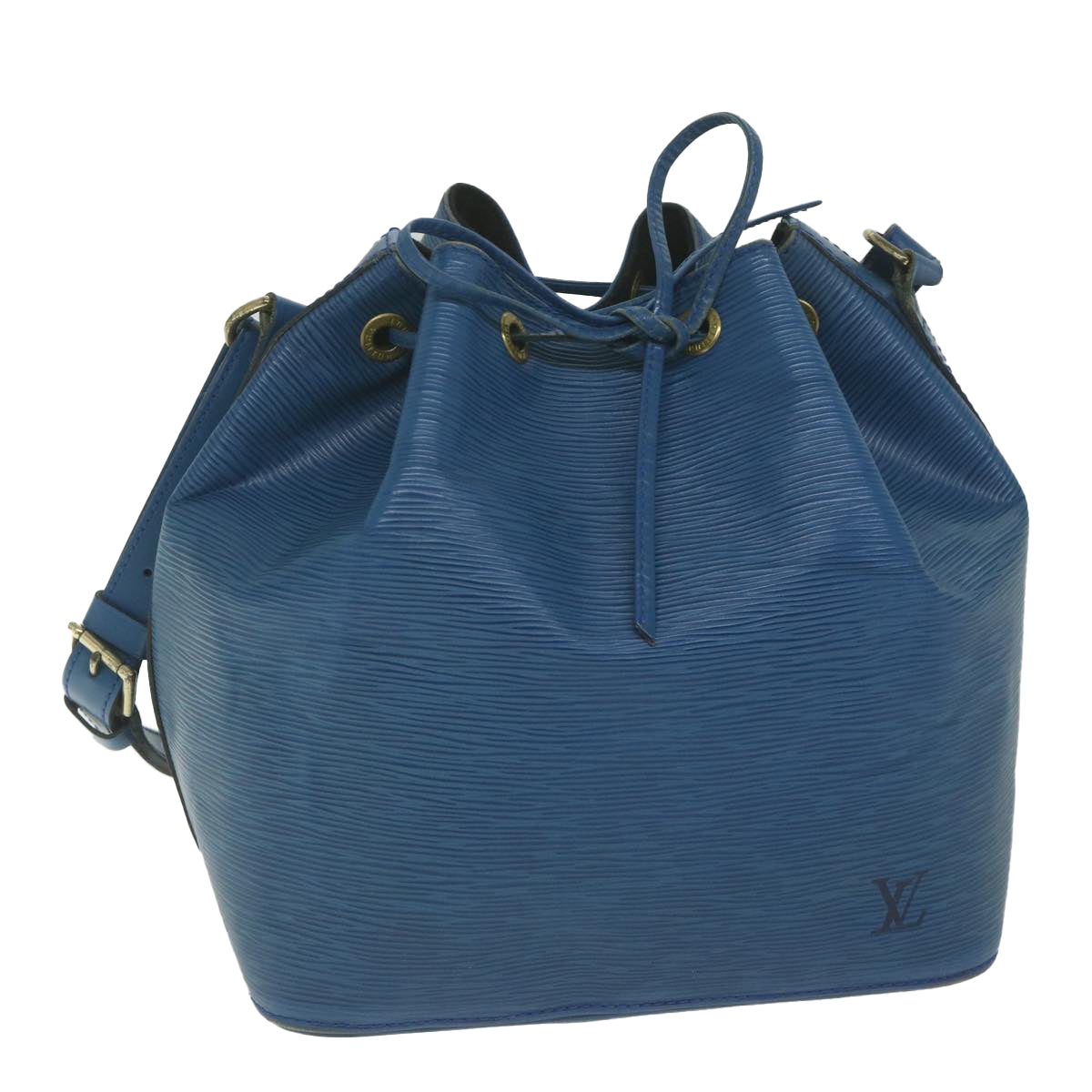 LOUIS VUITTON Epi Petit Noe Shoulder Bag Blue M44105 LV Auth 62215