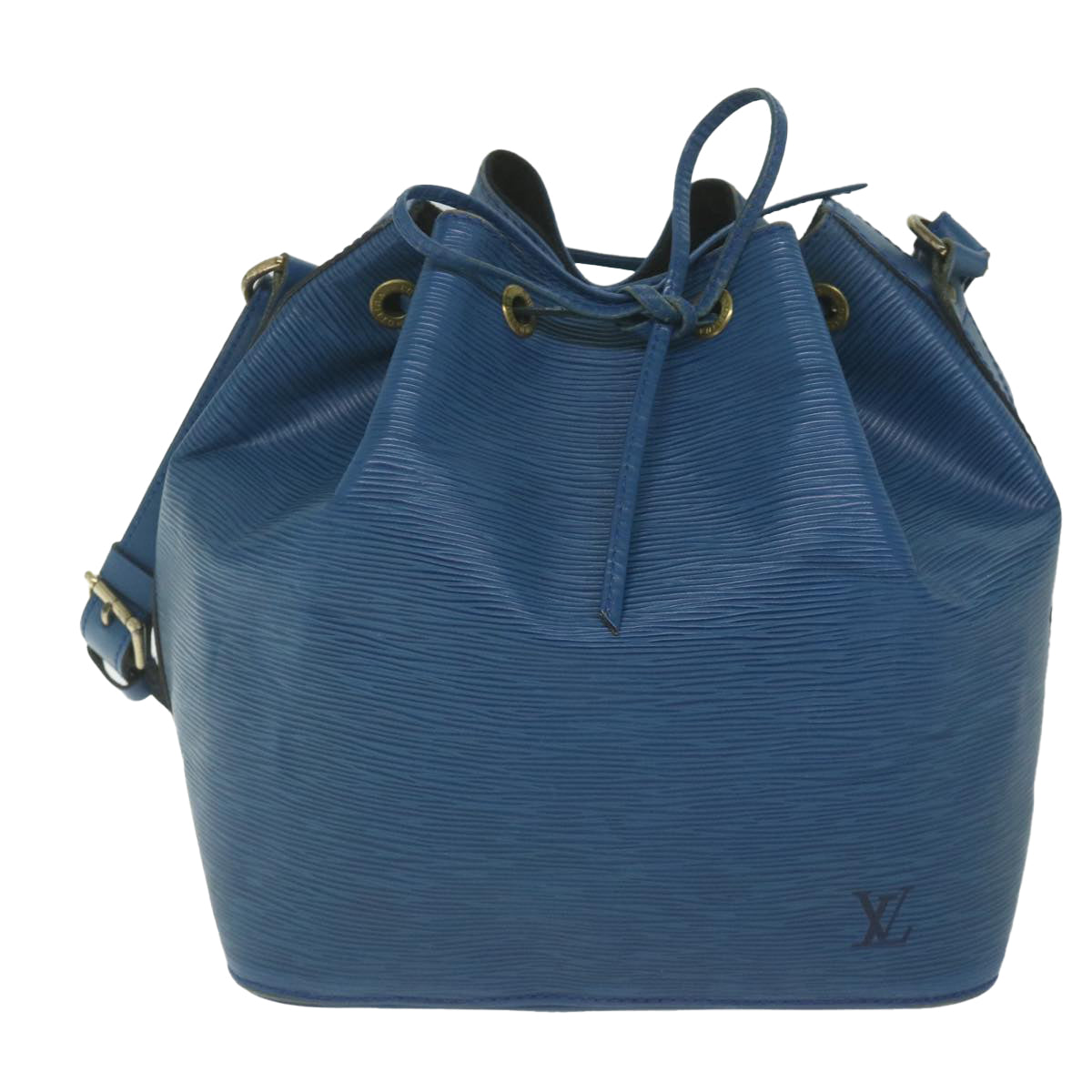 LOUIS VUITTON Epi Petit Noe Shoulder Bag Blue M44105 LV Auth 62215