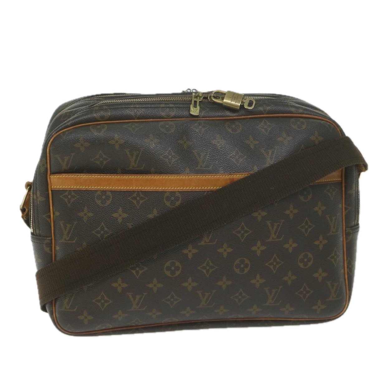 LOUIS VUITTON Monogram Reporter GM Shoulder Bag M45252 LV Auth 62225