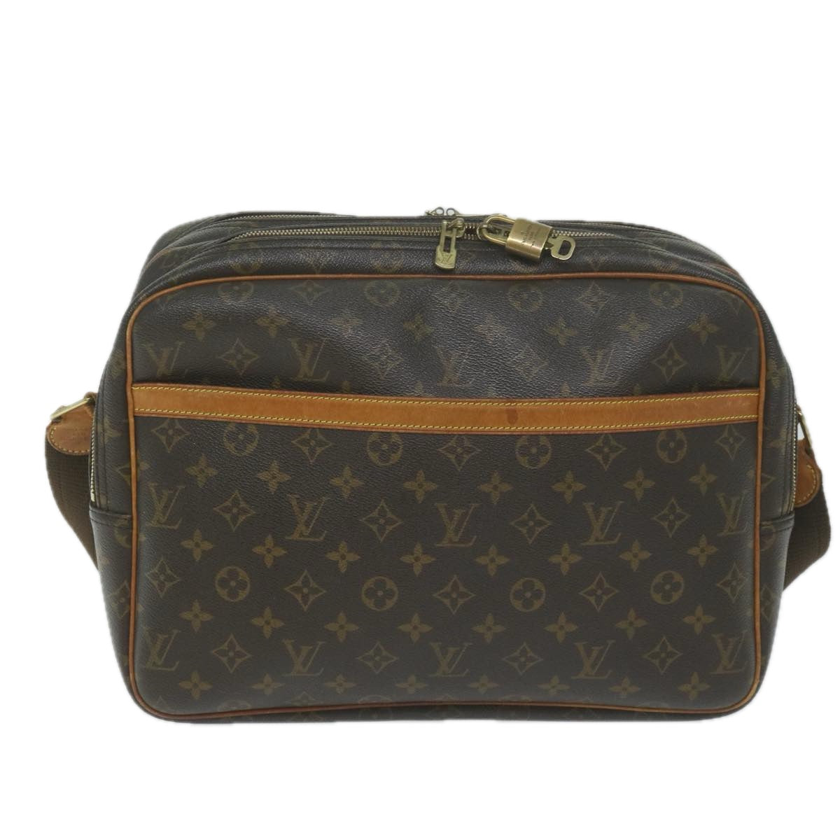 LOUIS VUITTON Monogram Reporter GM Shoulder Bag M45252 LV Auth 62225