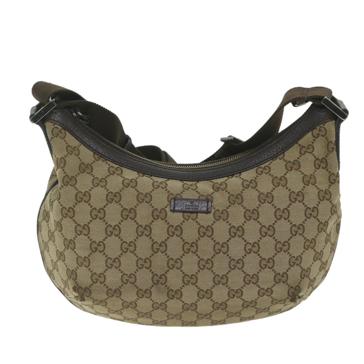 GUCCI GG Canvas Shoulder Bag Beige 181092 Auth 62236