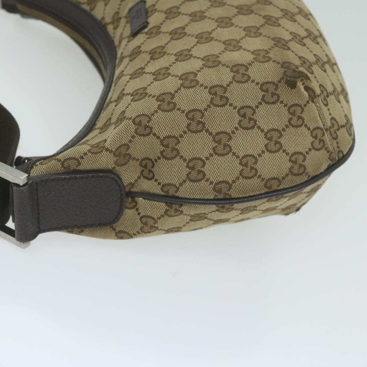 GUCCI GG Canvas Shoulder Bag Beige 181092 Auth 62236