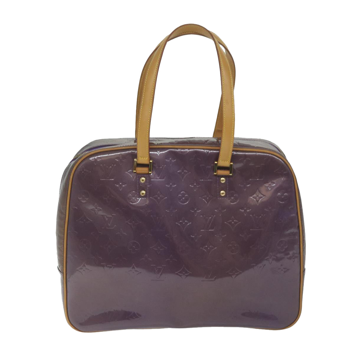 LOUIS VUITTON Monogram Vernis Sutton Hand Bag Purple Viole M91081 LV Auth 62247 - 0