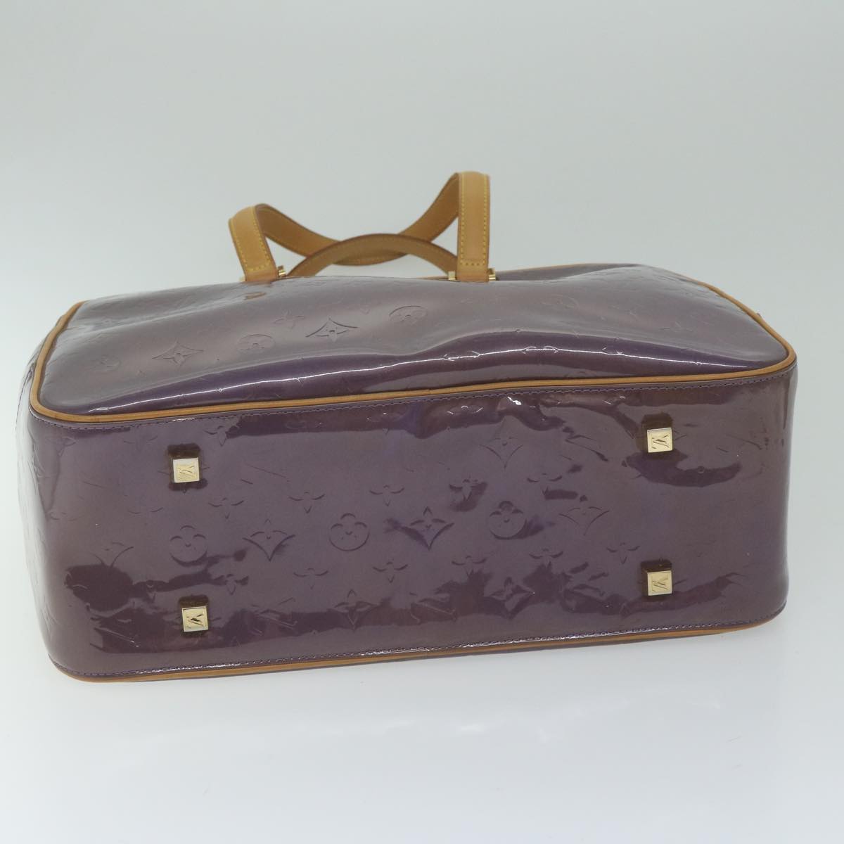 LOUIS VUITTON Monogram Vernis Sutton Hand Bag Purple Viole M91081 LV Auth 62247