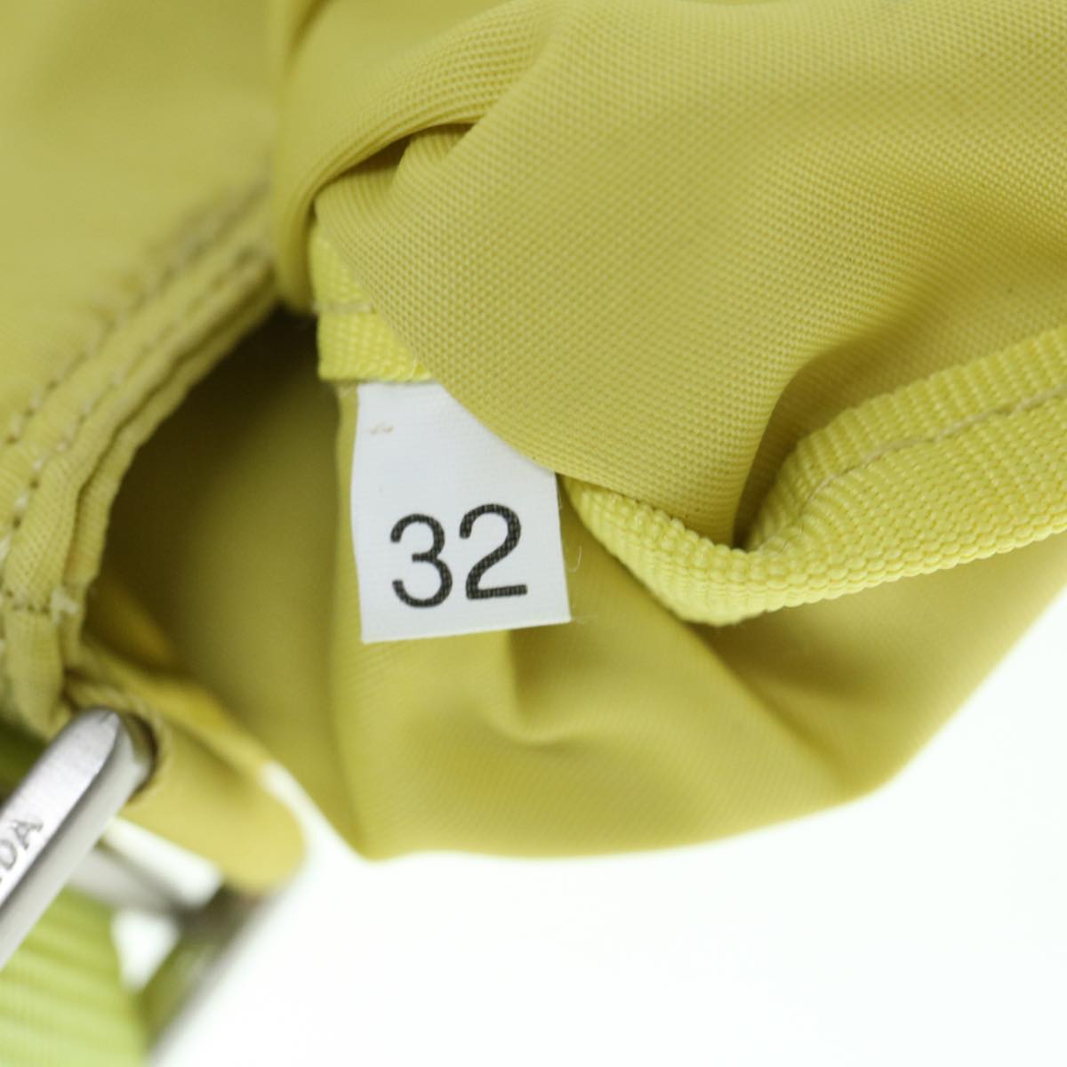 PRADA Shoulder Bag Nylon Yellow Auth 62287