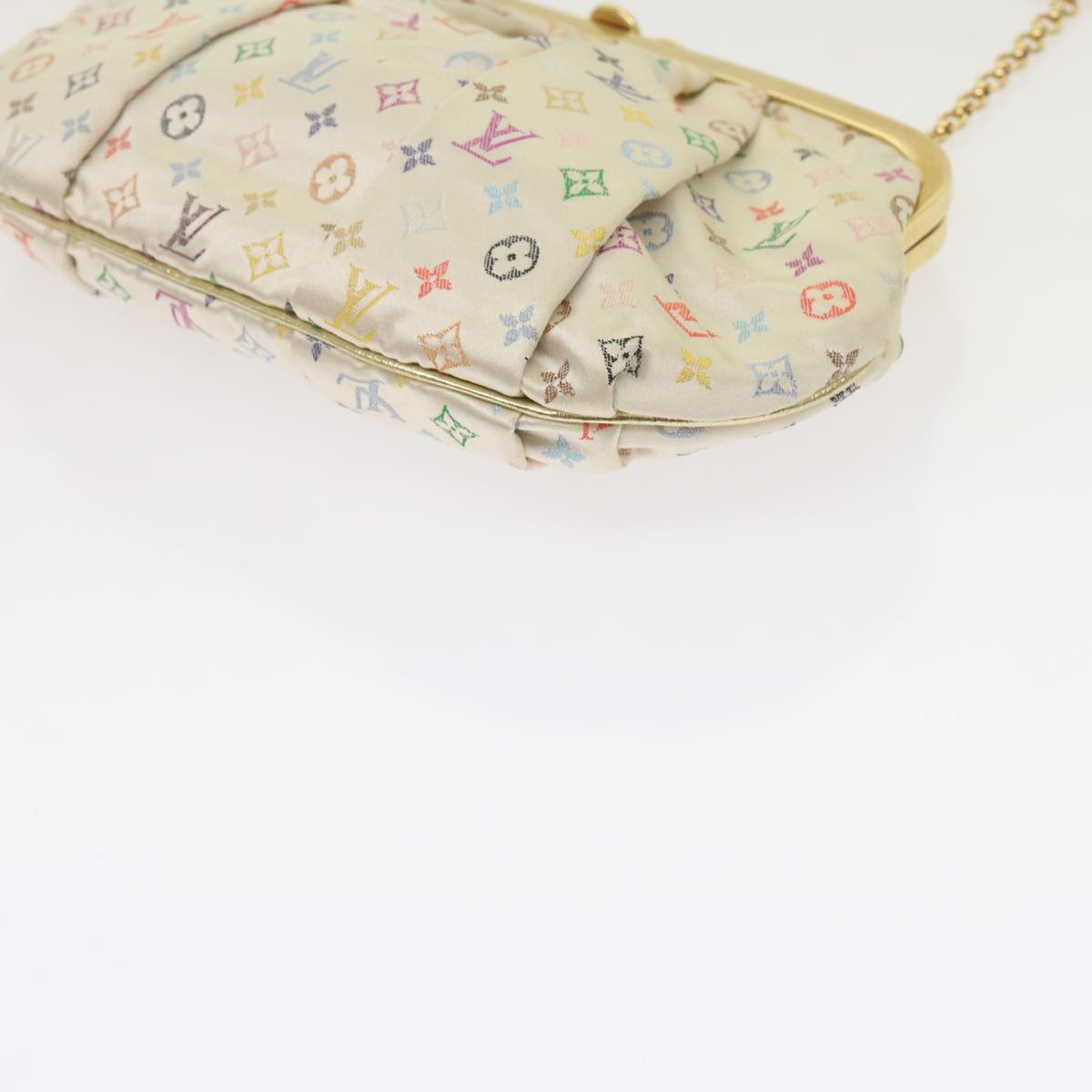 LOUIS VUITTON Monogram Multicolor Omoniere Hand Bag White LV Auth 62290S