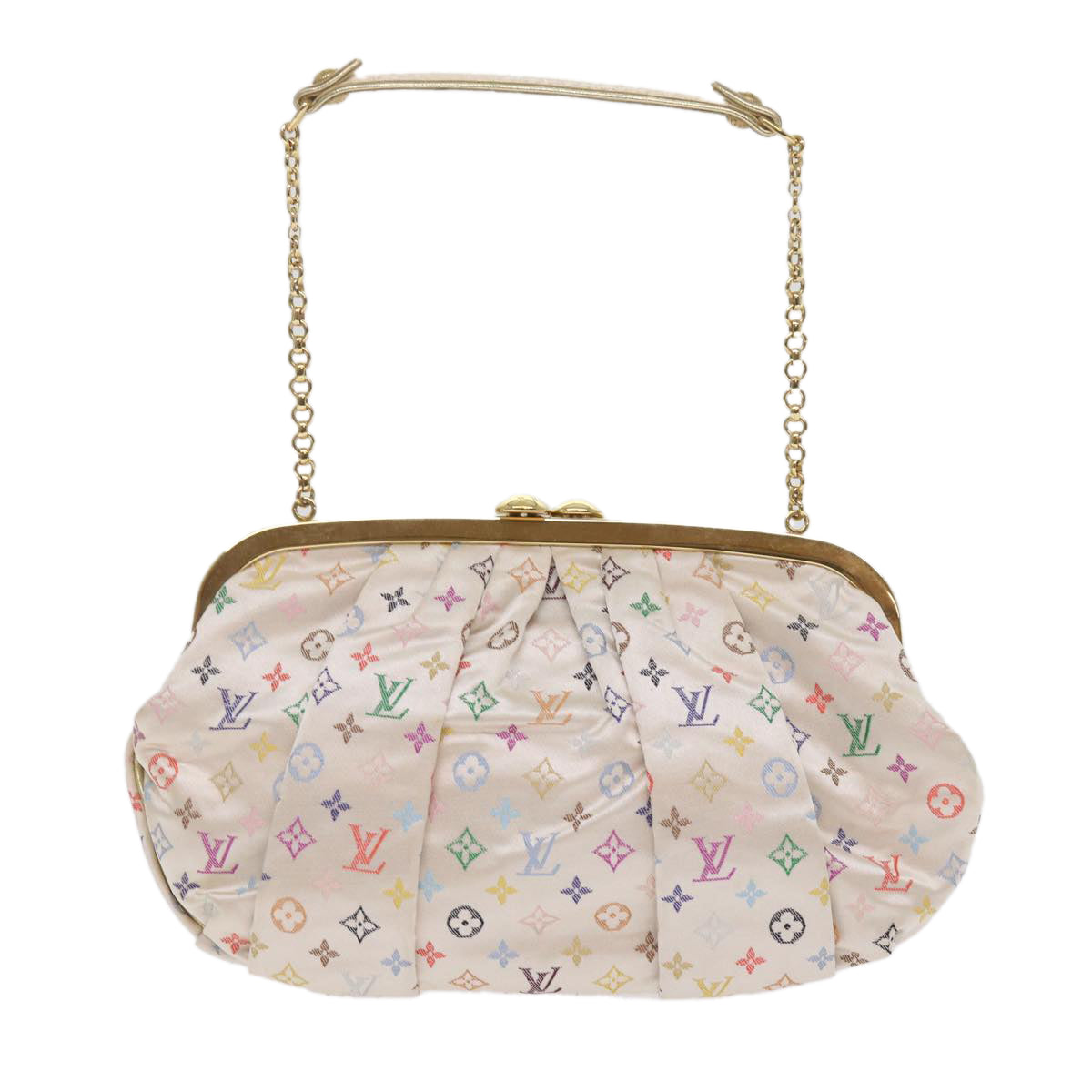 LOUIS VUITTON Monogram Multicolor Omoniere Hand Bag White LV Auth 62290S - 0