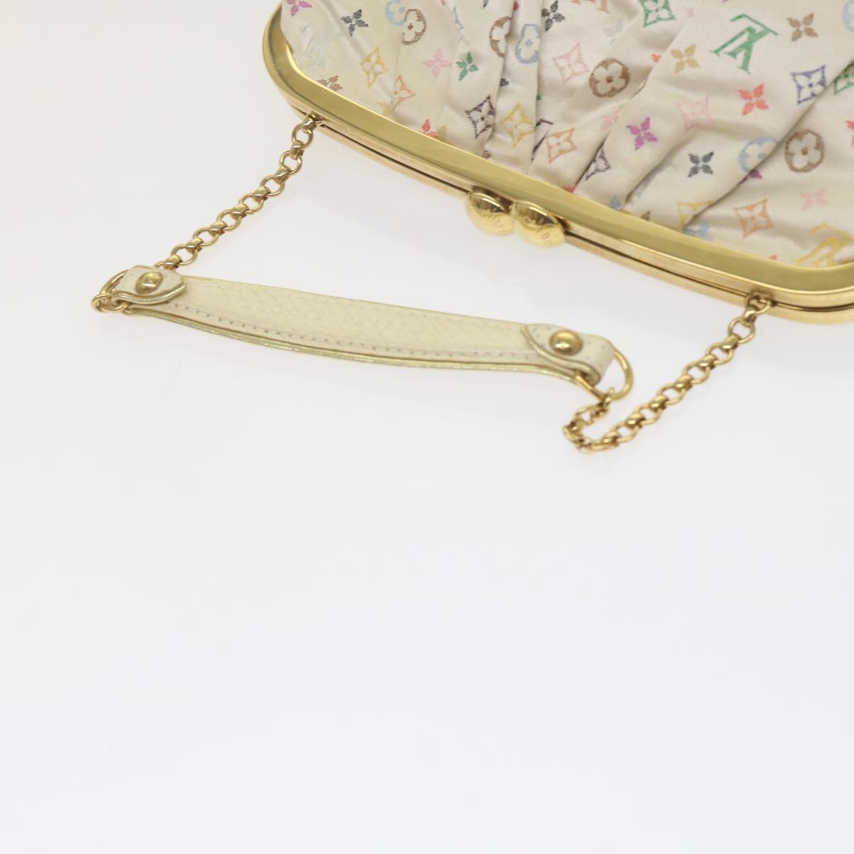 LOUIS VUITTON Monogram Multicolor Omoniere Hand Bag White LV Auth 62290S