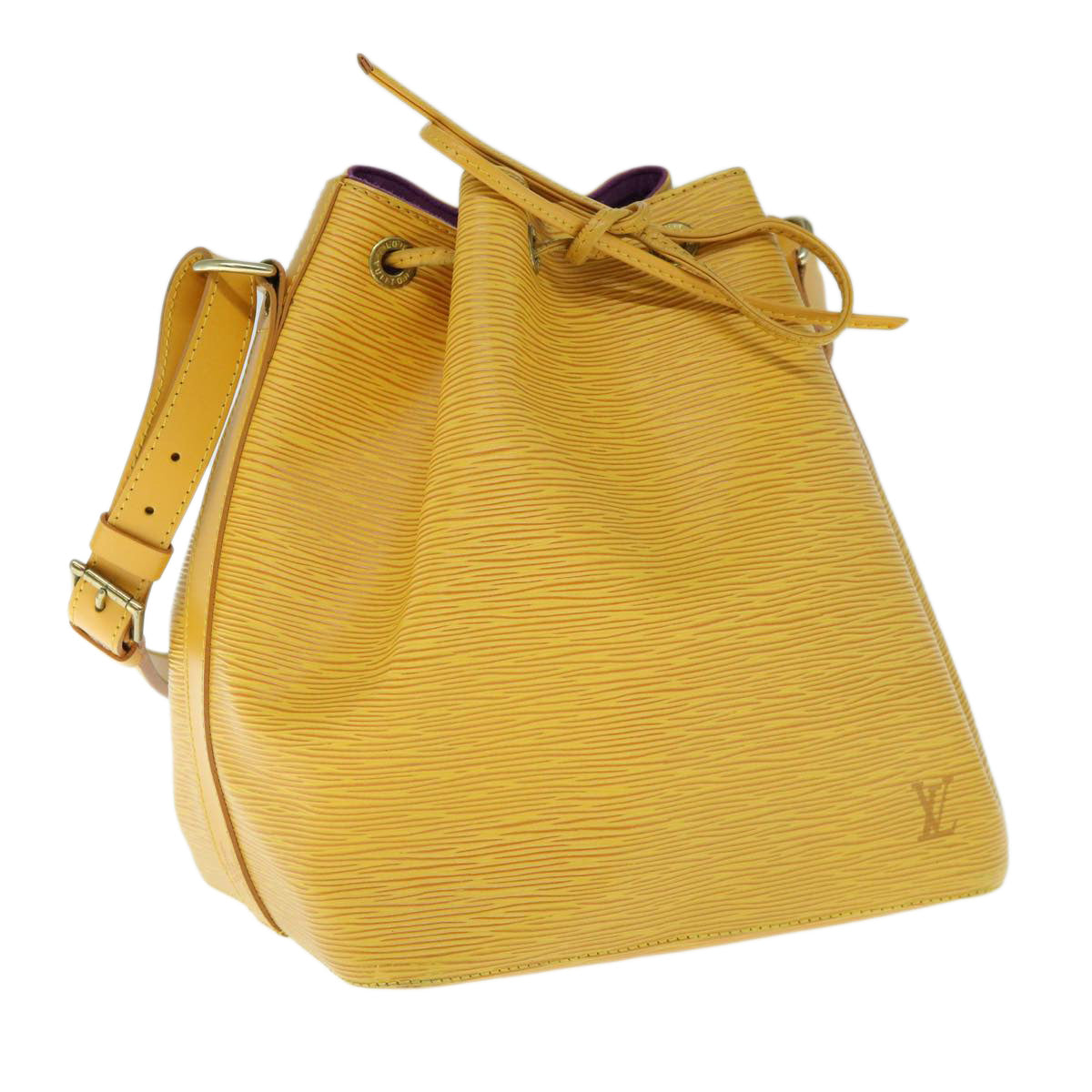 LOUIS VUITTON Epi Petit Noe Shoulder Bag Tassili Yellow M44109 LV Auth 62296