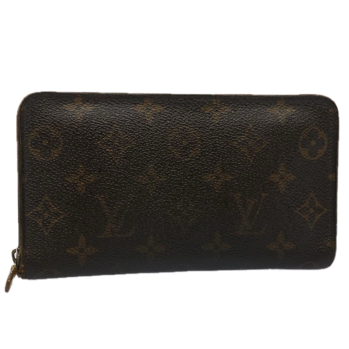 LOUIS VUITTON Monogram Porte Monnaie Zip Long Wallet M61727 LV Auth 62324