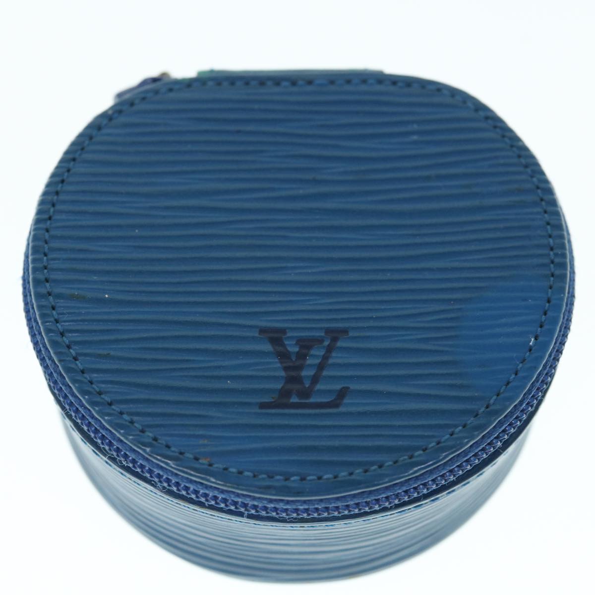 LOUIS VUITTON Epi Ecrin Bijou 8 Jewelry Box Blue M48215 LV Auth 62383