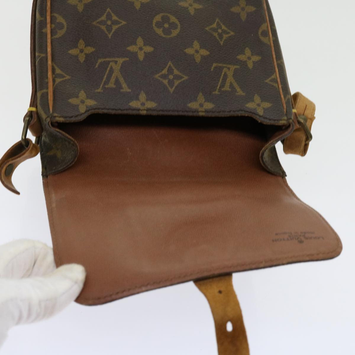 LOUIS VUITTON Monogram Cartouchiere PM Shoulder Bag M51254 LV Auth 62387