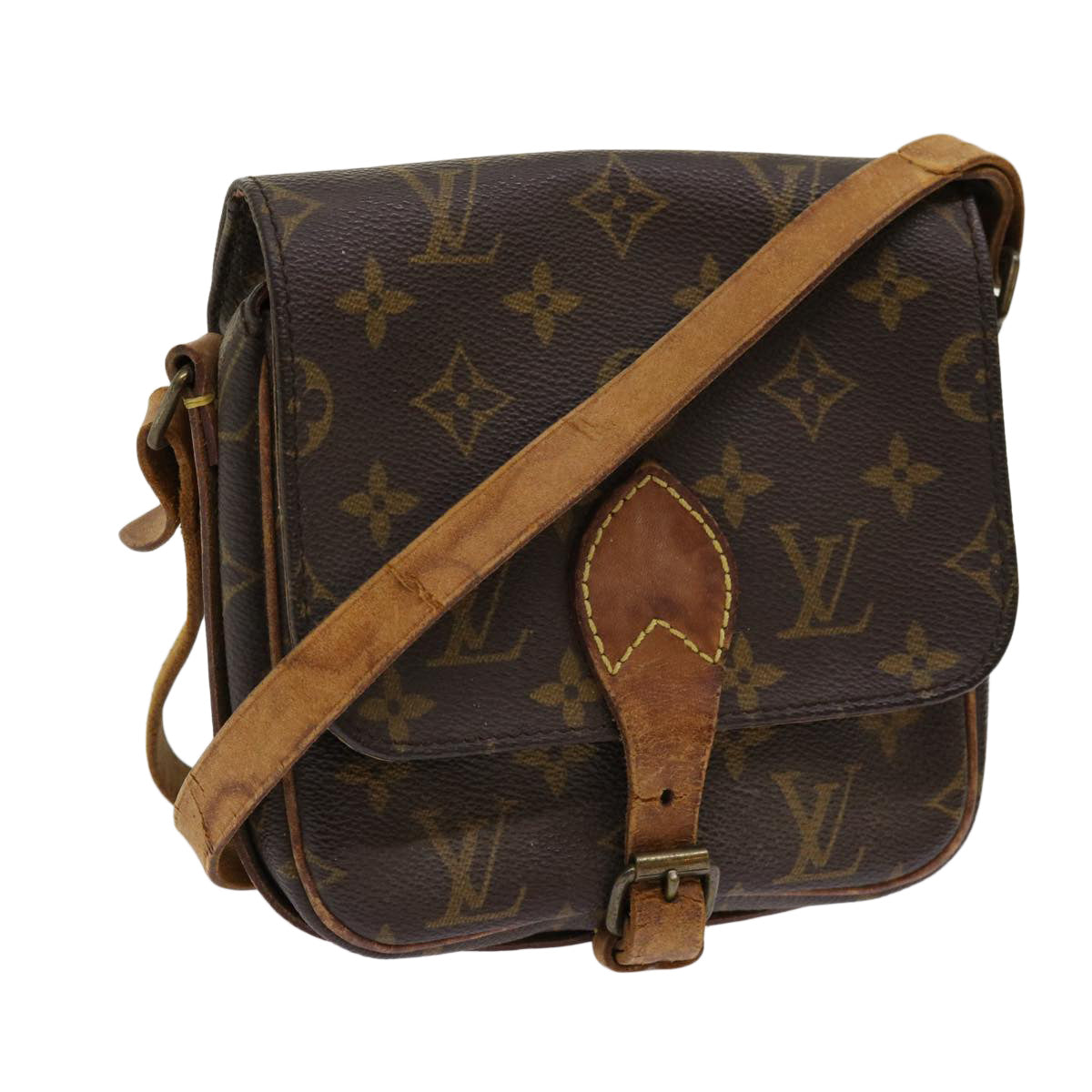 LOUIS VUITTON Monogram Cartouchiere PM Shoulder Bag M51254 LV Auth 62387