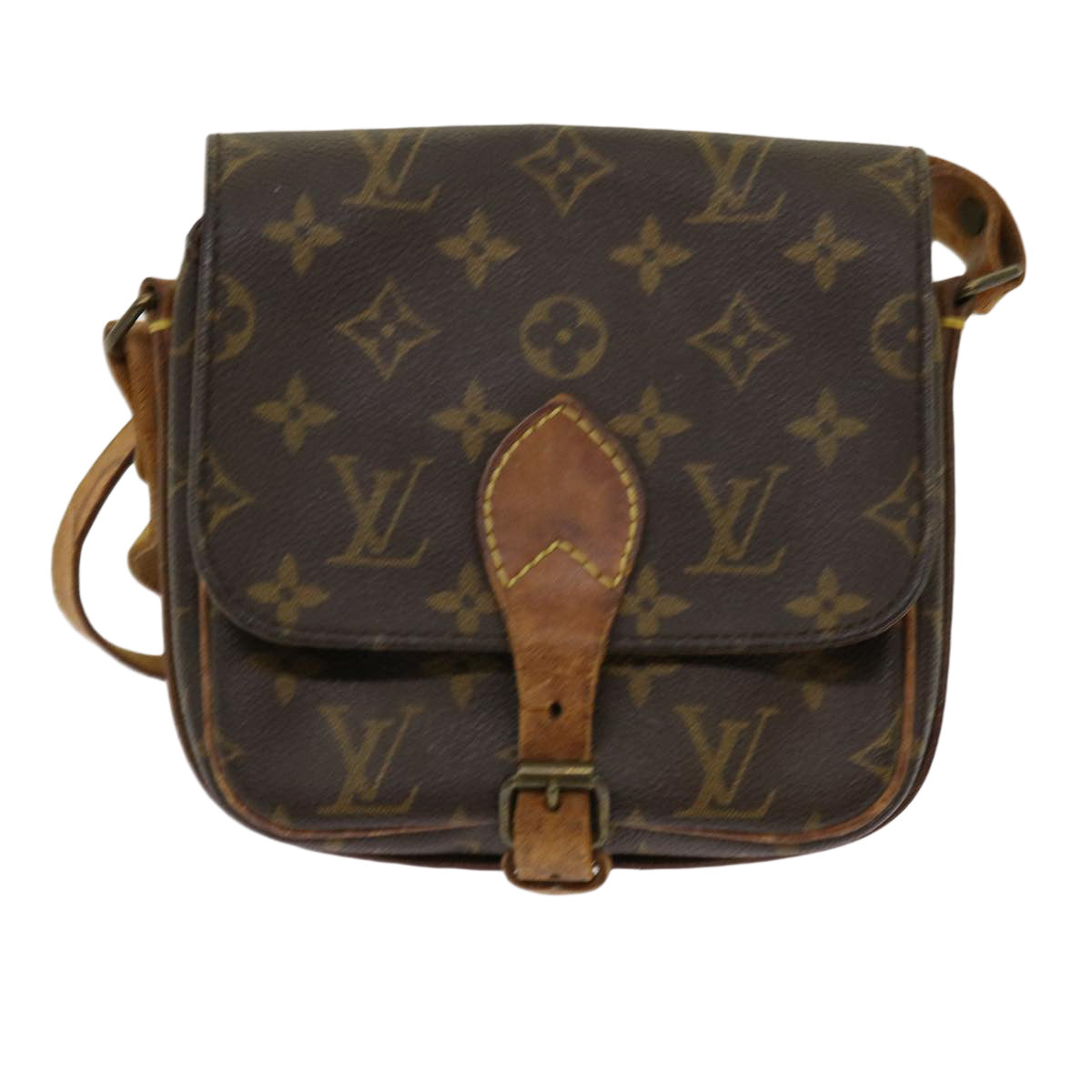 LOUIS VUITTON Monogram Cartouchiere PM Shoulder Bag M51254 LV Auth 62387