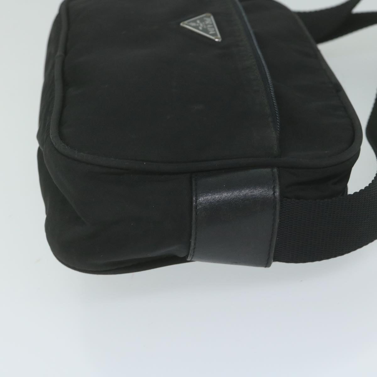 PRADA Shoulder Bag Nylon Black Auth 62392