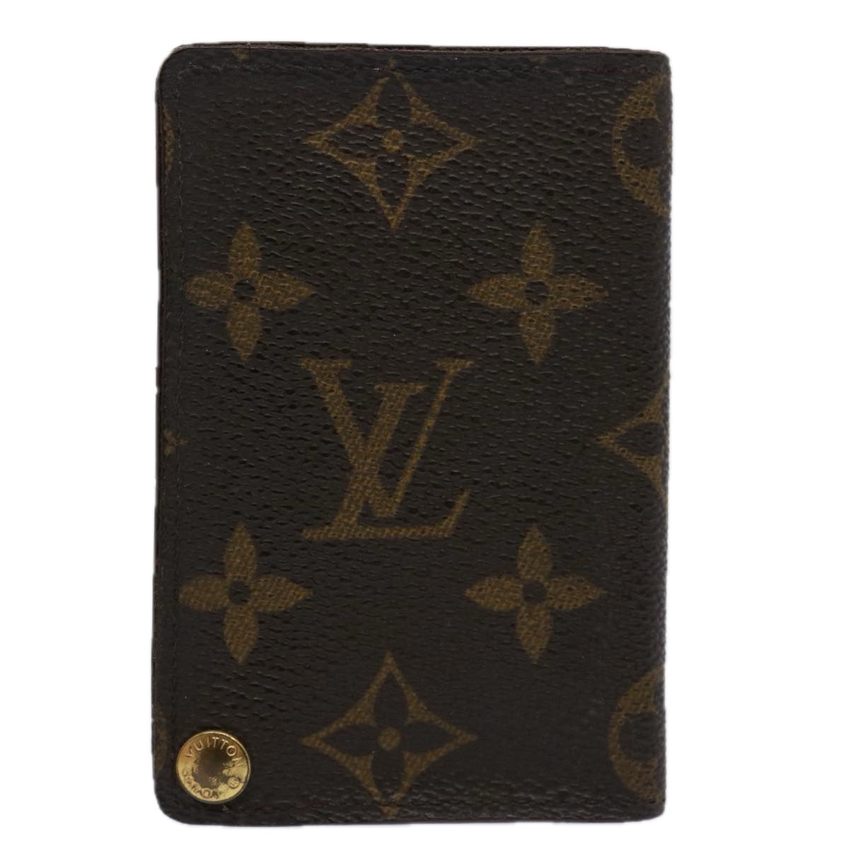 LOUIS VUITTON Monogram Porte Cartes Credit Pression Card Case M60937 Auth 62413 - 0