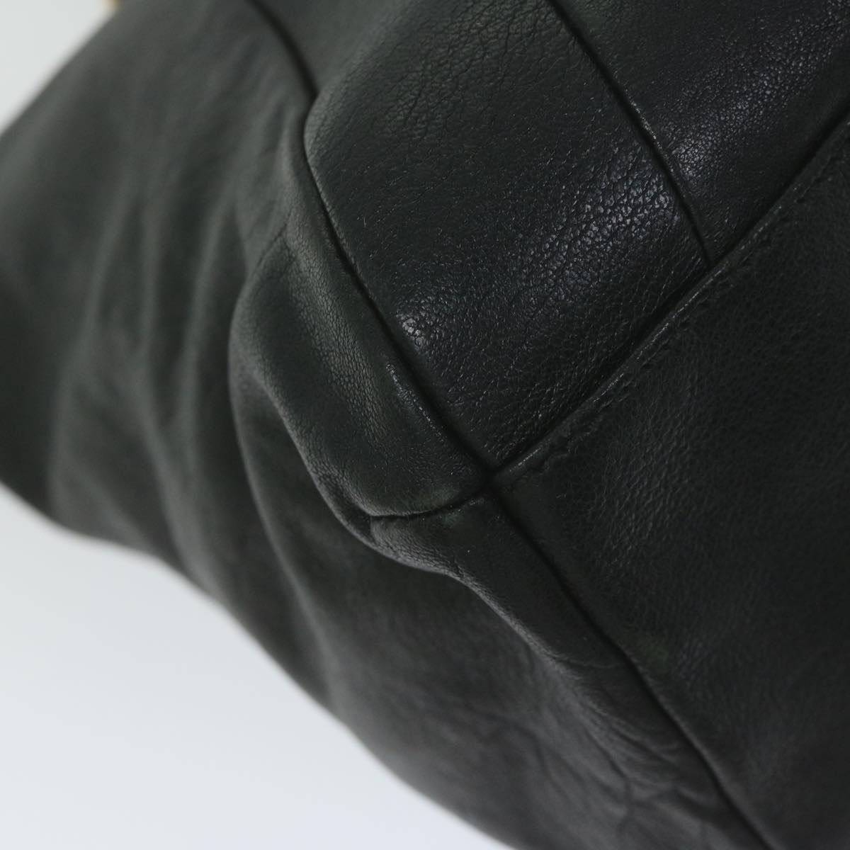 Salvatore Ferragamo Tote Bag Leather Black Auth 62419
