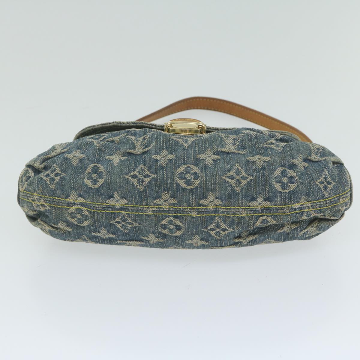 LOUIS VUITTON Monogram Denim Mini Preity Shoulder Bag Blue M95050 LV Auth 62481