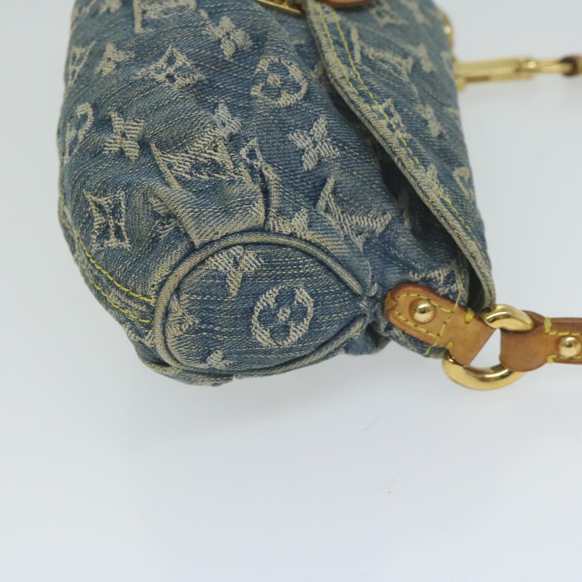 LOUIS VUITTON Monogram Denim Mini Preity Shoulder Bag Blue M95050 LV Auth 62481