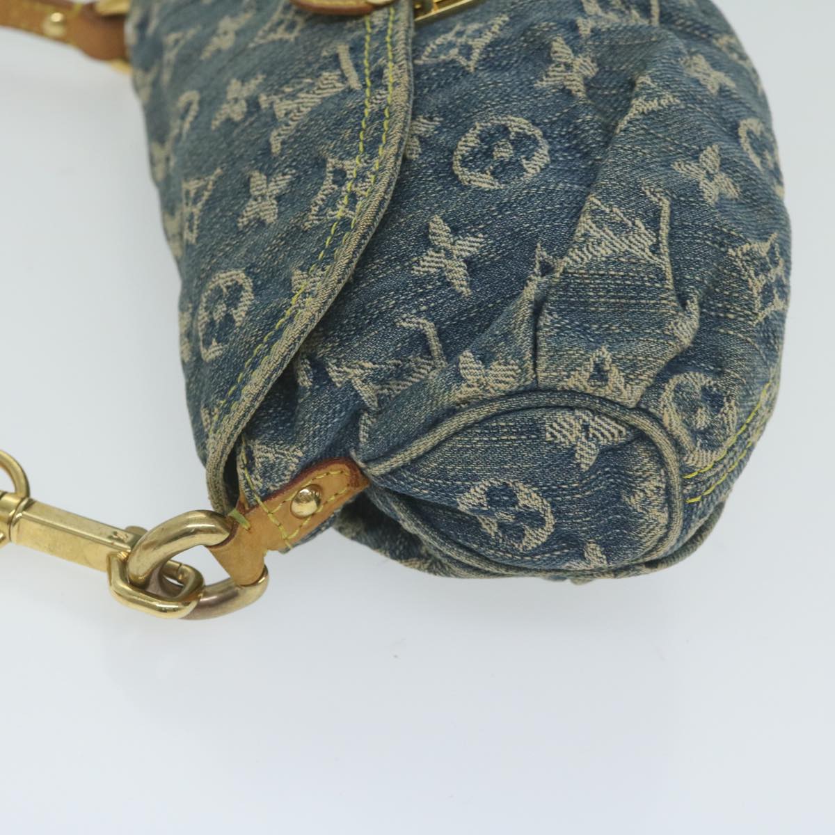 LOUIS VUITTON Monogram Denim Mini Preity Shoulder Bag Blue M95050 LV Auth 62481