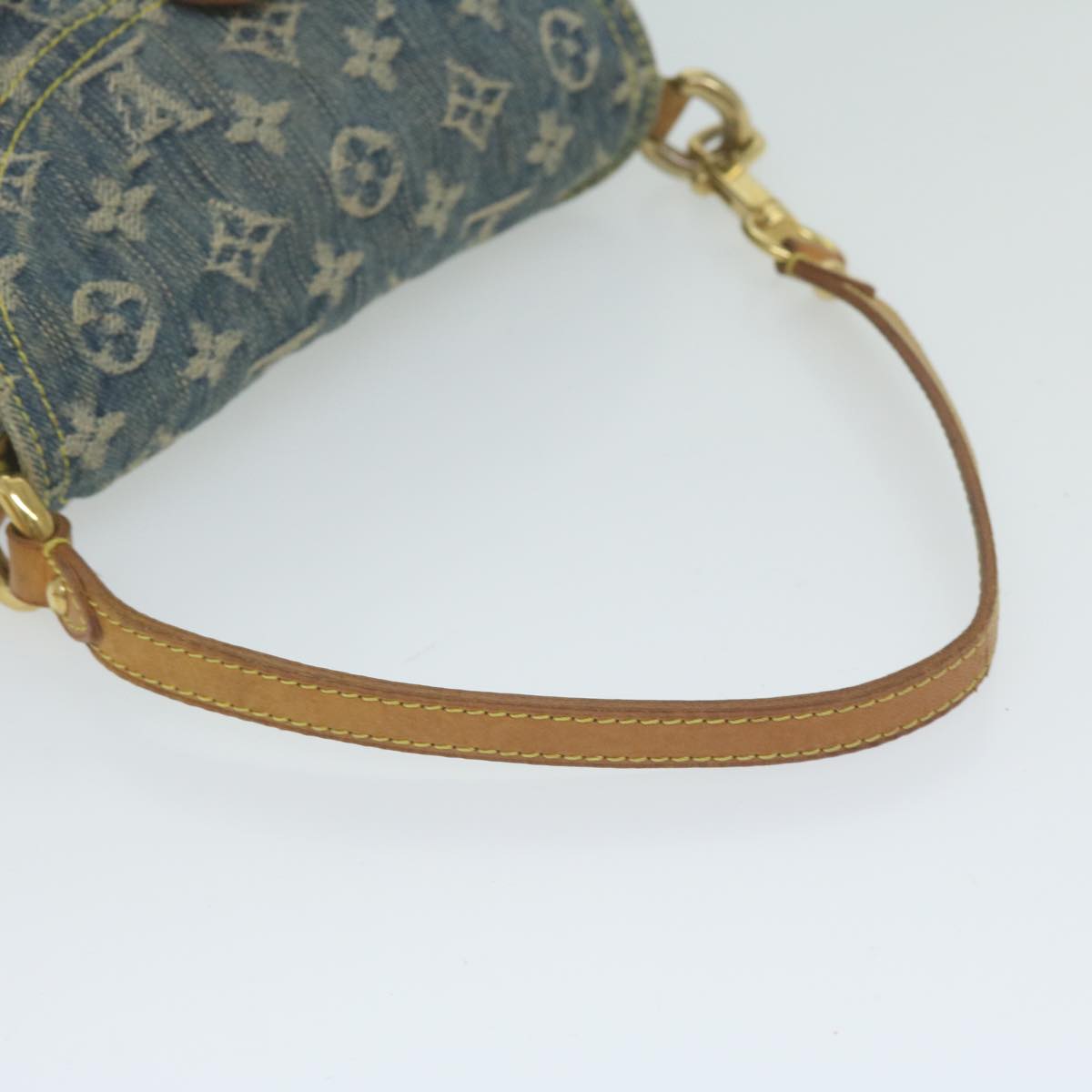 LOUIS VUITTON Monogram Denim Mini Preity Shoulder Bag Blue M95050 LV Auth 62481