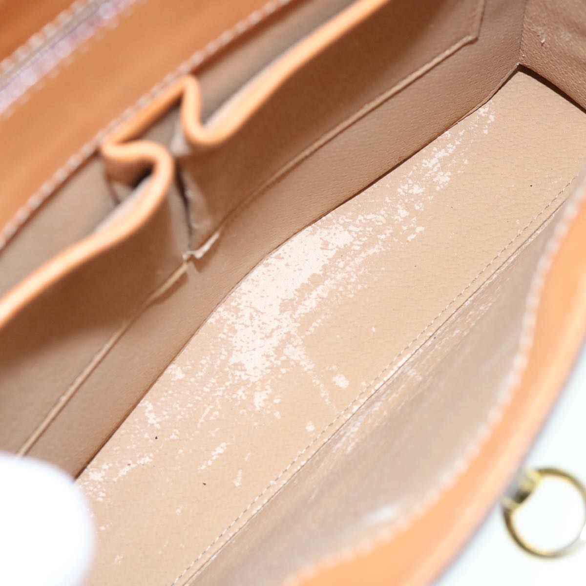 CELINE Macadam Canvas Hand Bag PVC Leather 2way Brown Auth 62493